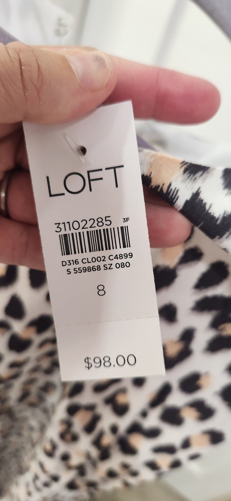 the Lowest price Loft Leopard Dress size 8 KAgtYrefz no tax