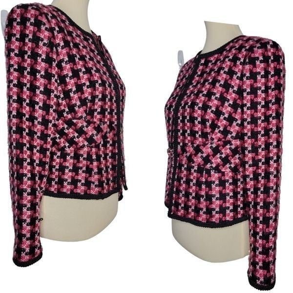 large discount ABR New York pink houndstooth blazer 12p oP71jBYD7 just for you