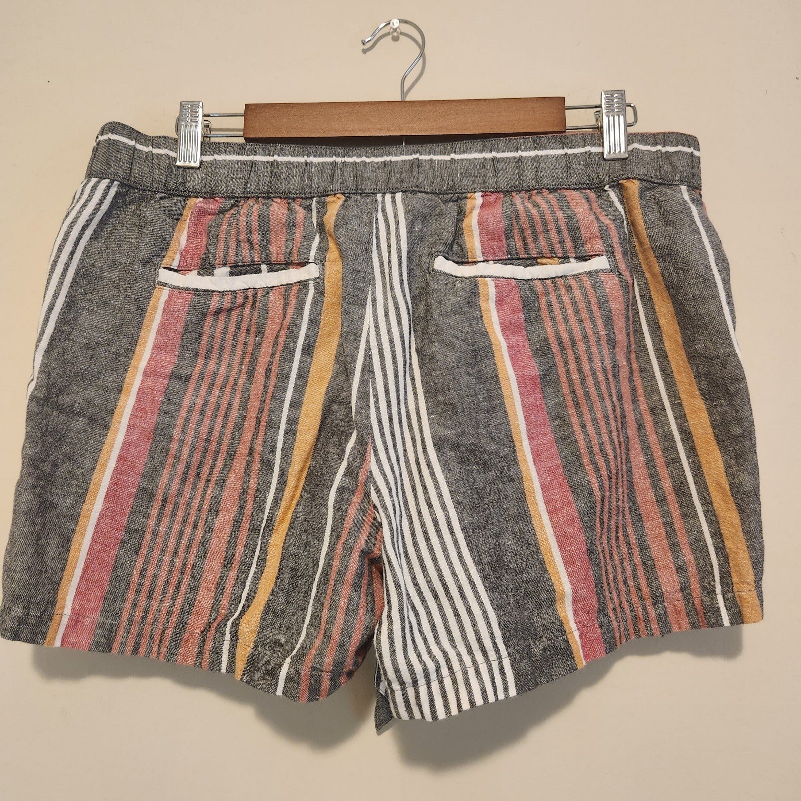 Cheap Liz Claiborne Linen Paper Bag Striped Shorts pqbizPRks Discount