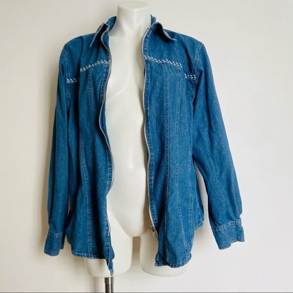 Wholesale price Crossroads 90s Embroidered Denim Jacket LqyZIvzyt Great