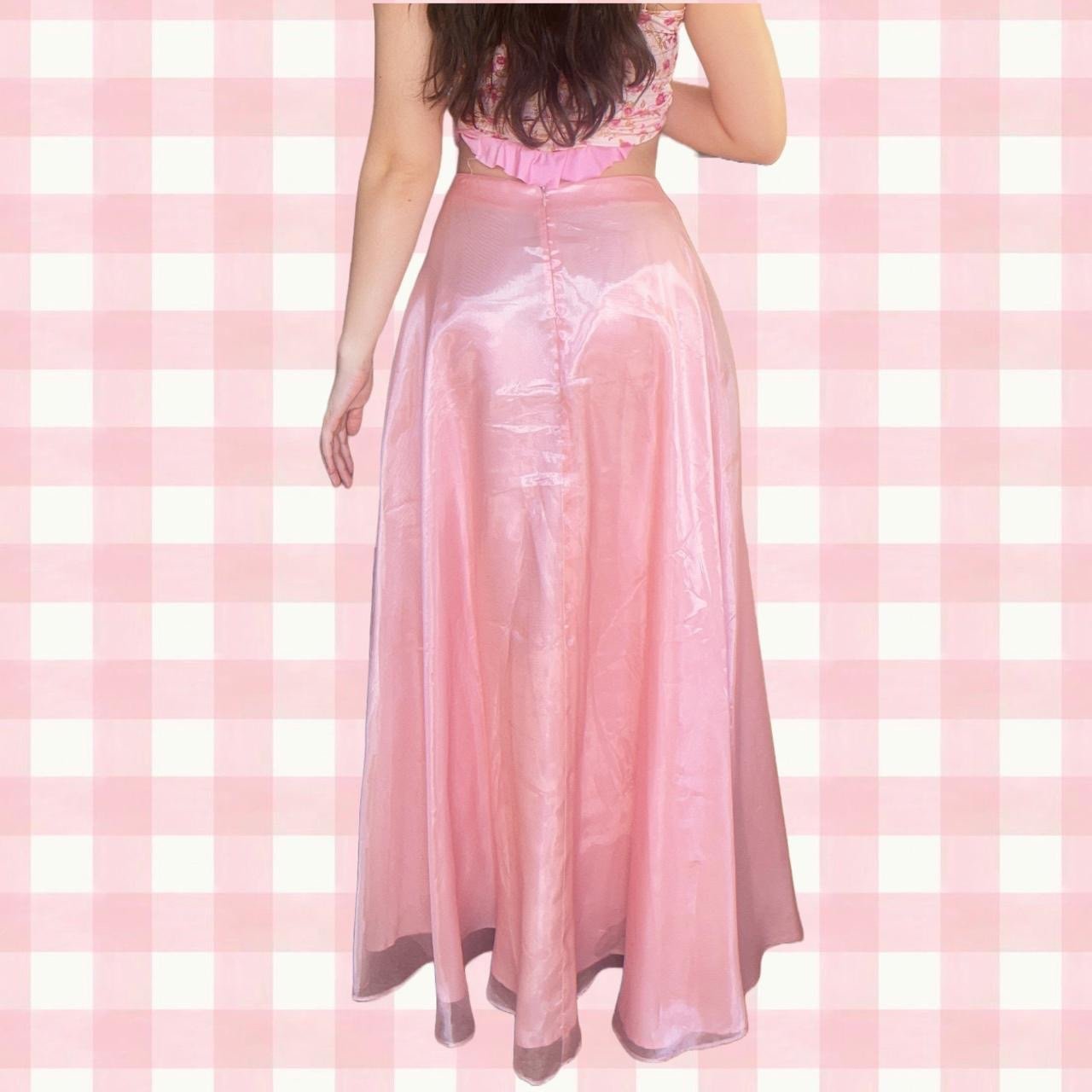 large selection True Vintage Pink Gown High Waisted Maxi Skirt IJLYIRclf Discount
