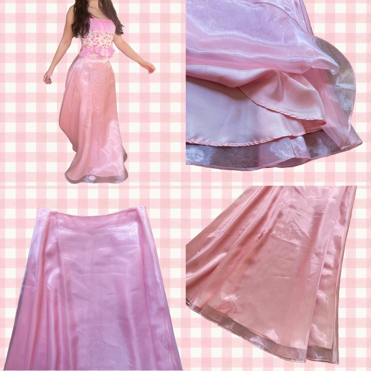 large selection True Vintage Pink Gown High Waisted Maxi Skirt IJLYIRclf Discount