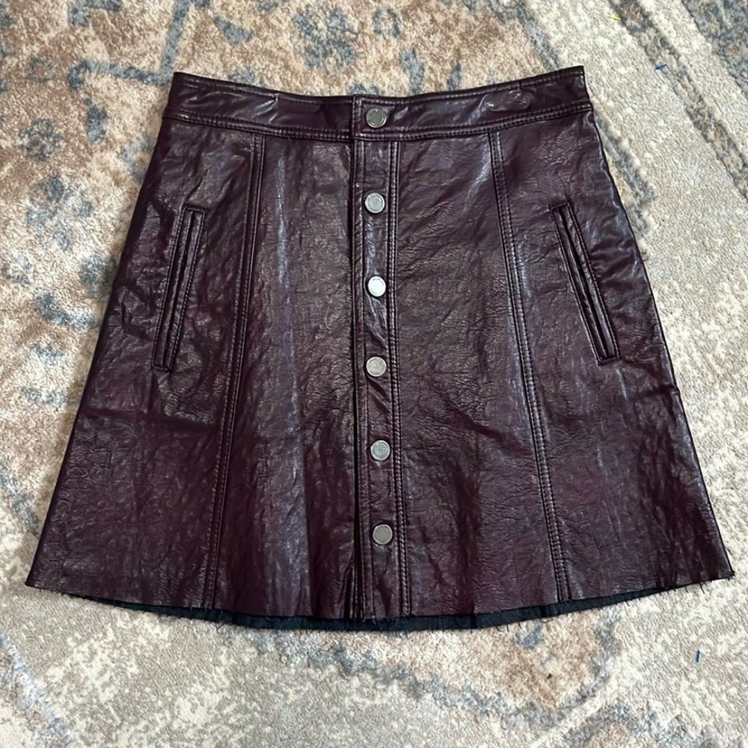 Special offer  BLANK NYC Burgundy Vegan Faux Leather Sn