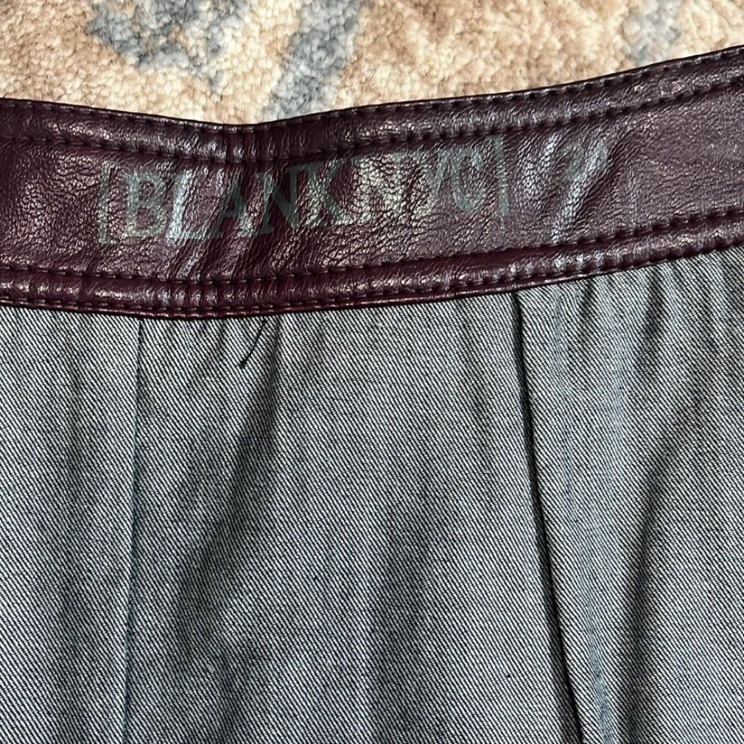 Special offer  BLANK NYC Burgundy Vegan Faux Leather Snap Front Skirt, Size 24 (XS) PlenS5E07 Great