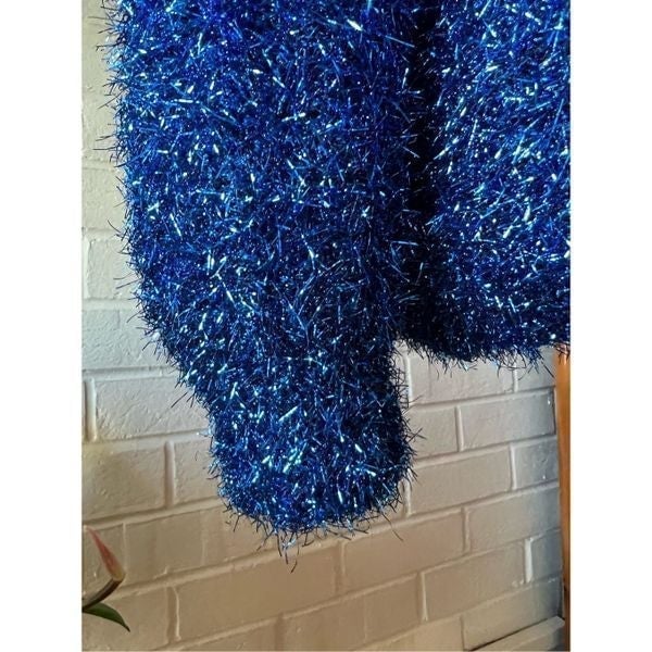 Wholesale price Hand knit vintage 80s metallic look sweater blue size M n5HmQGPjV Online Shop