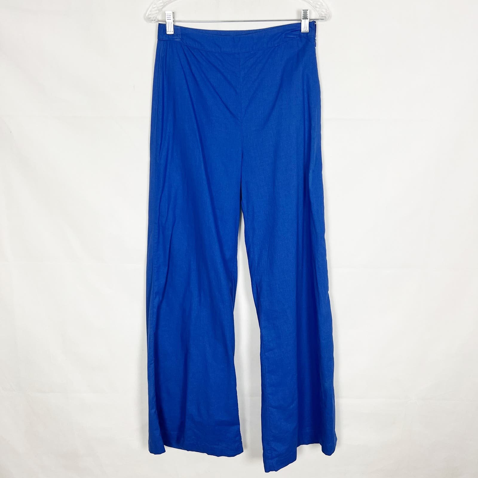 Personality Lulus Linen Blend High-Rise Royal Blue Bell Bottom Pants Size Medium maDqpOslj US Outlet