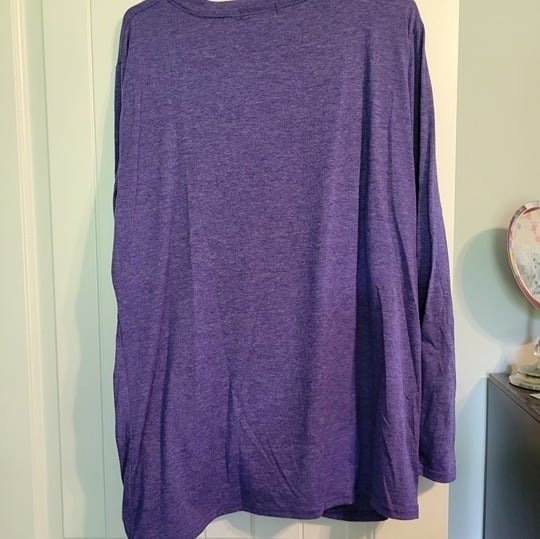 Comfortable Women´s Casual Long Sleeve Shirts Twist Knot Tunics Tops Blouses Purple 2XL pIAbzY23B Factory Price