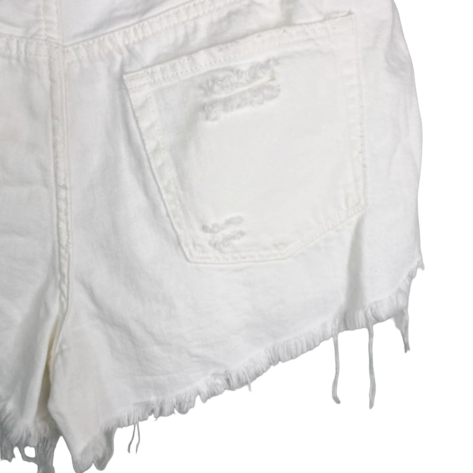 Special offer  Free People We The Free Loving Good Vibrations Cutoffs 31 Spring White New O48yZbkBT all for you