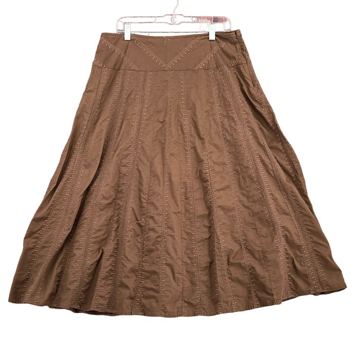 good price J.Jill Embroidered A-Line Maxi Skirt Women&#