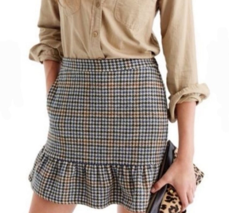 Simple J Crew Women´s Wool Houndstooth Pull On Ruf