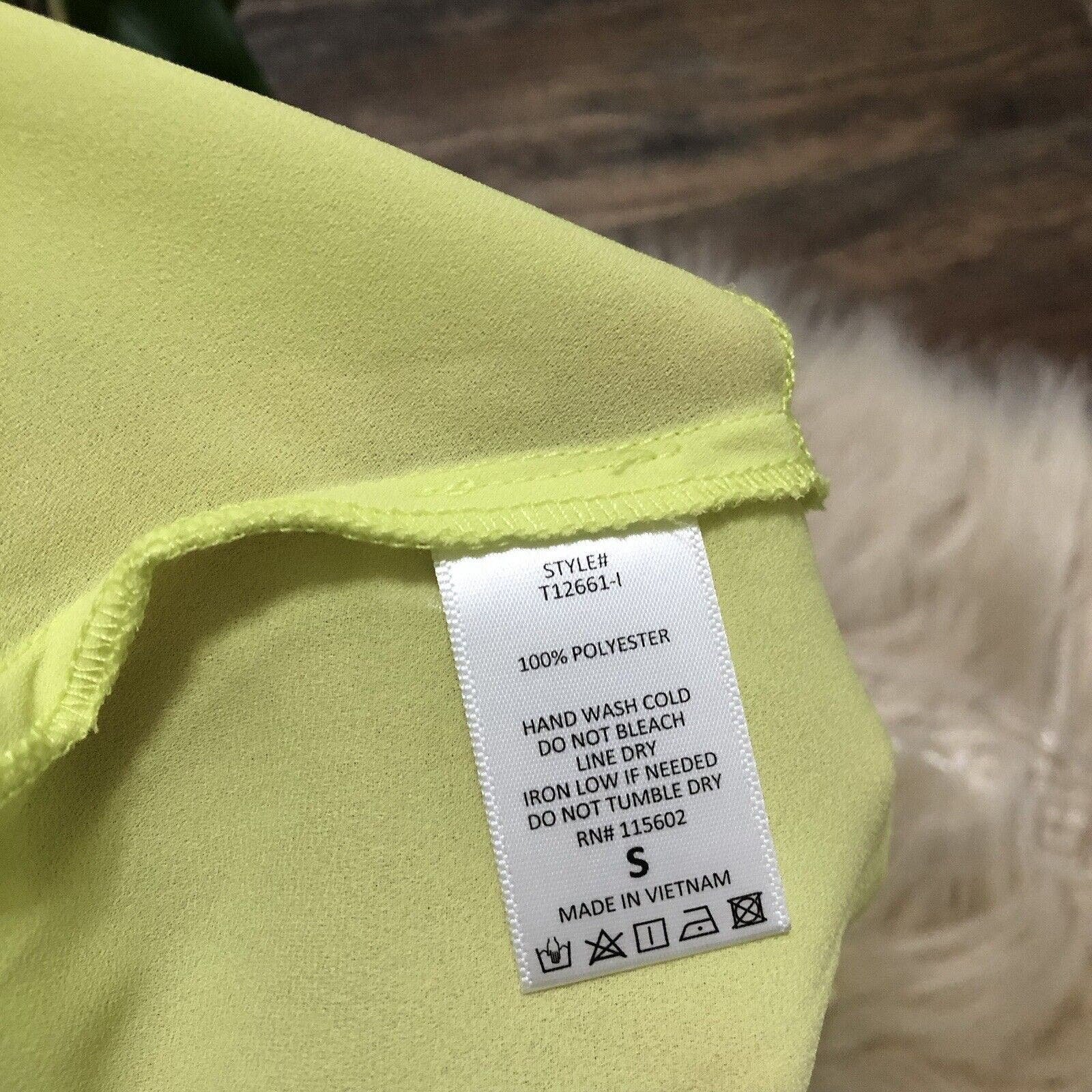 Affordable Nordstrom Lush Size Small Neon Yellow Sheer V Neck Cropped Cami Tank Top NWT JT7g9SMId Cheap