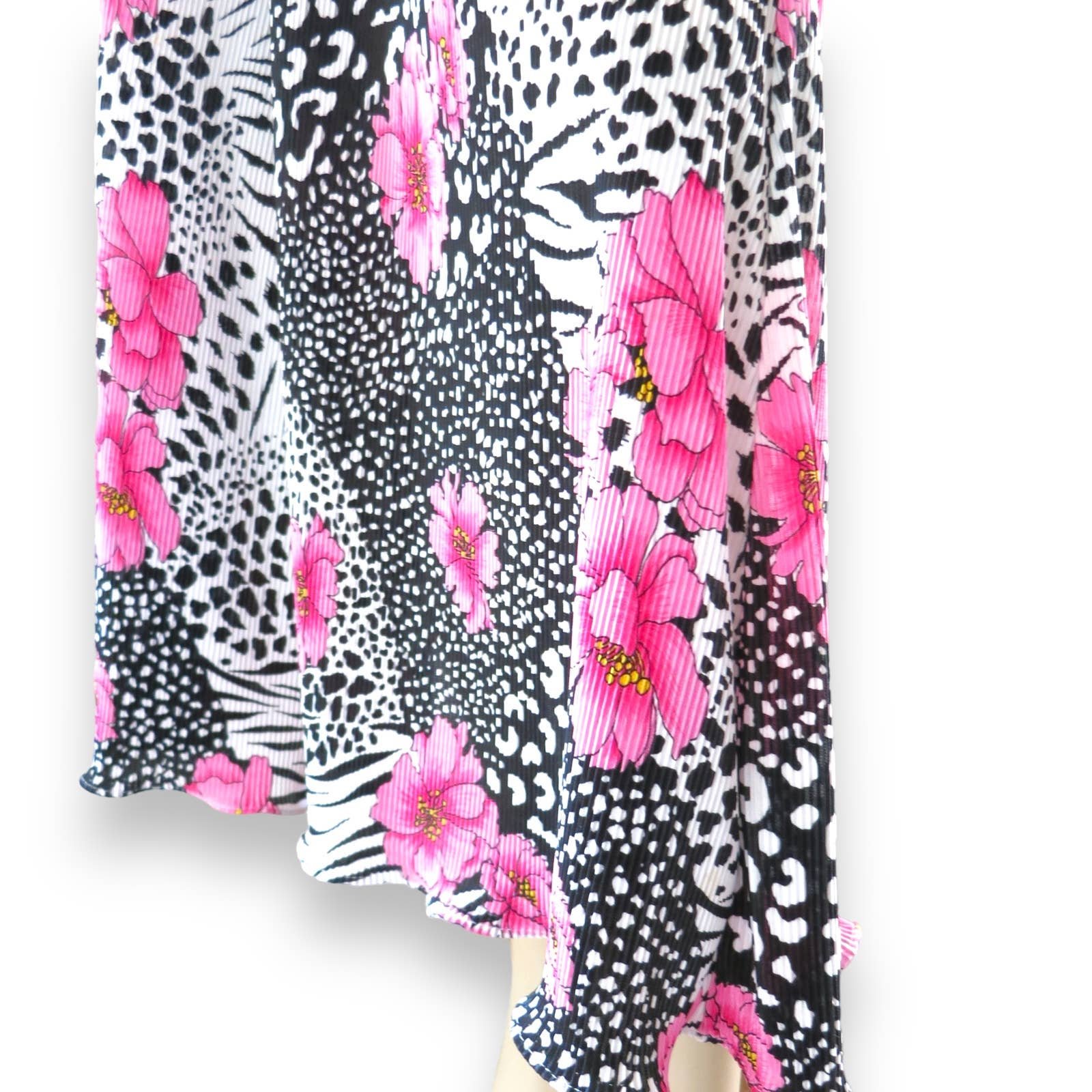 Popular Stretch Waist Pleated Floral Animal Maxi Skirt M mdQgmA5U7 Cool