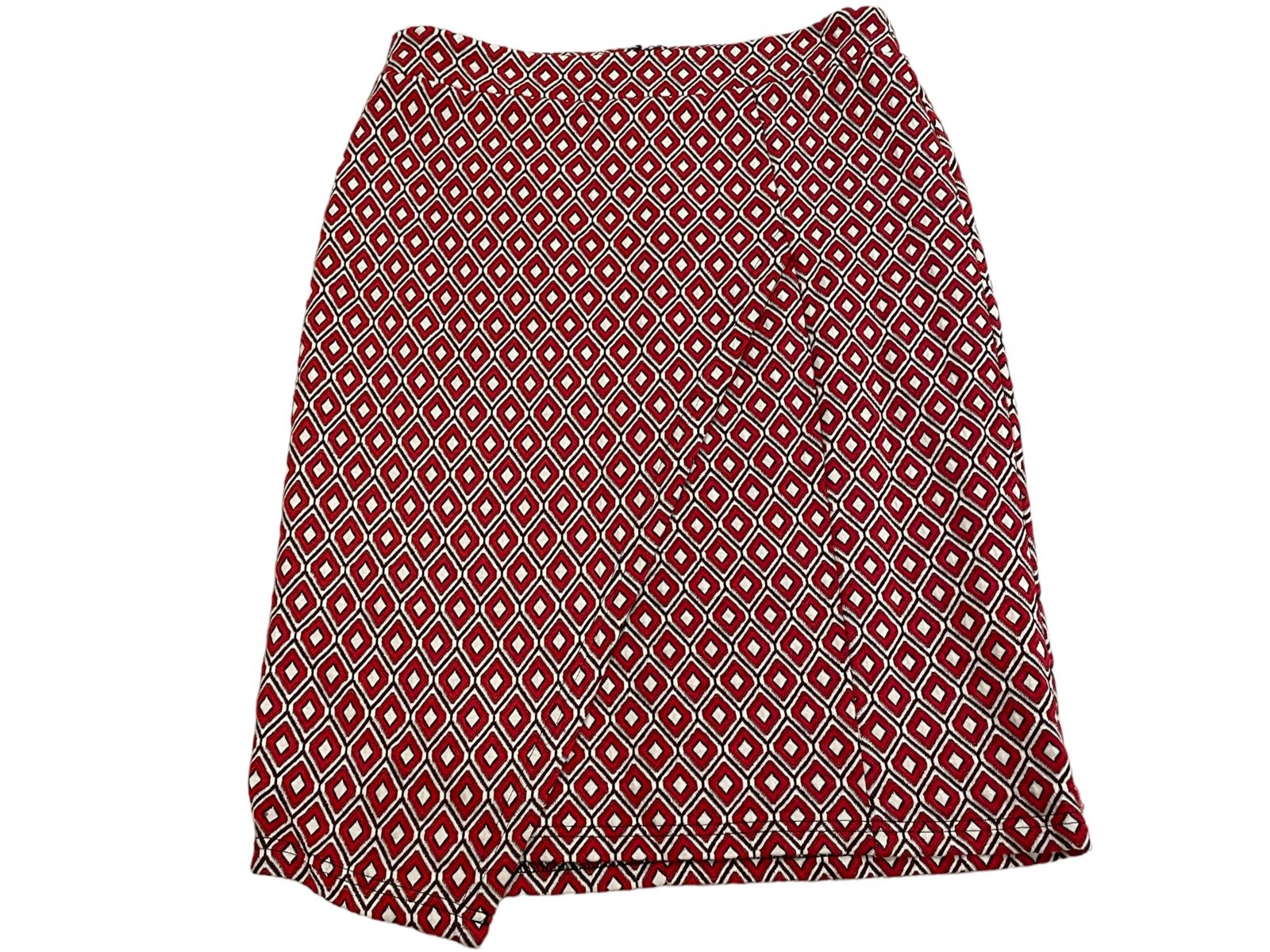 Special offer  Anthropologie Women´s Maeve Slim Fit Midi Skirt Red Knit Diamond Pattern, Size L MnFAd1rFI New Style