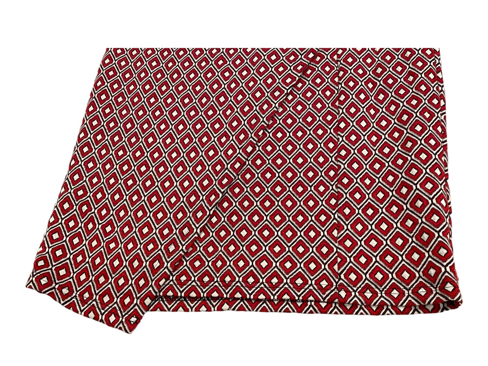 Special offer  Anthropologie Women´s Maeve Slim Fit Midi Skirt Red Knit Diamond Pattern, Size L MnFAd1rFI New Style