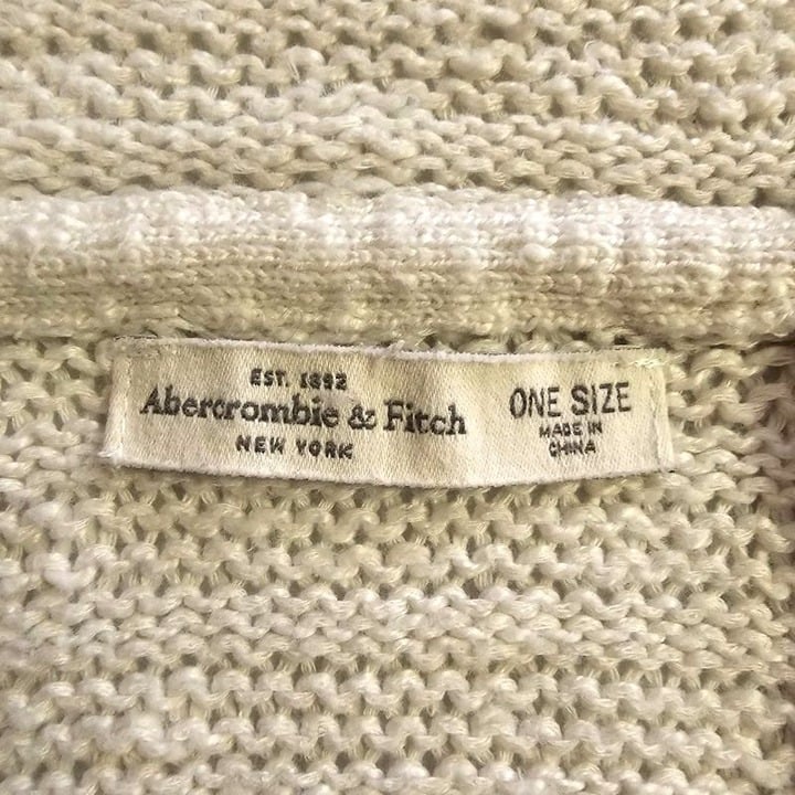 Cheap A&F Abercrombie & Fitch Beige Oversized Cropped Hooded Sweater Womens One Size nttI0q7ef well sale