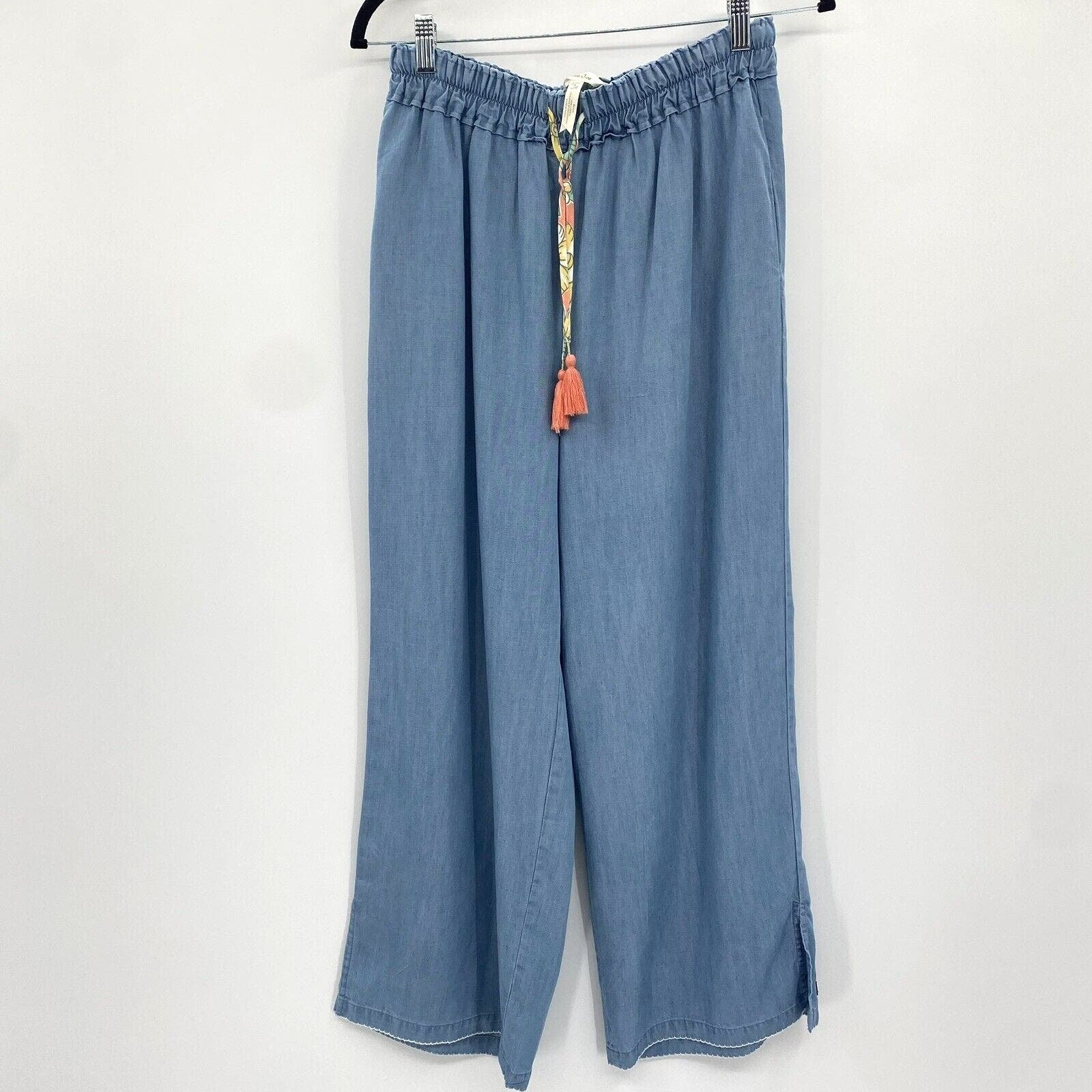 good price Matilda Jane Women´s On The Shore Cropped Chambray Pants Size S Blue Pull On oMBtr5lUs Zero Profit 