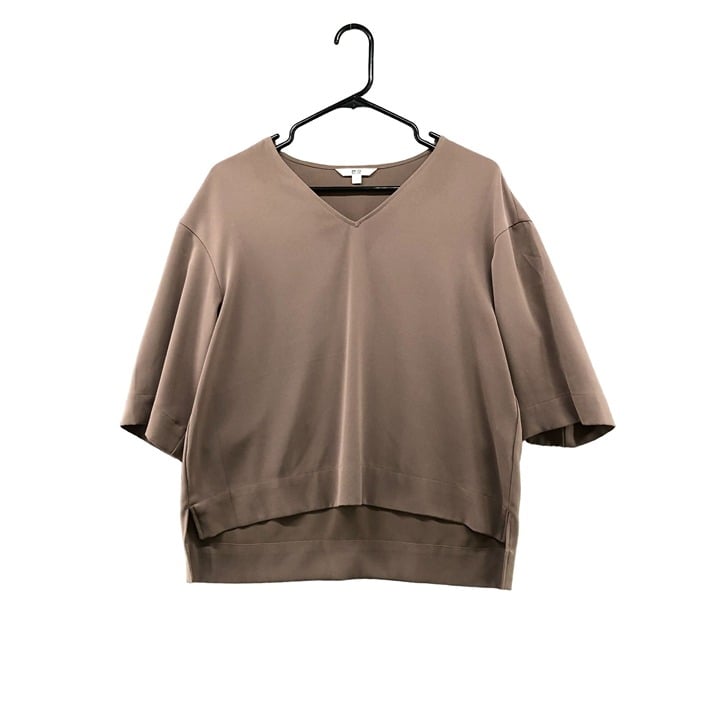 where to buy  Uniqlo Brown V-neck Blouse Size Small S M