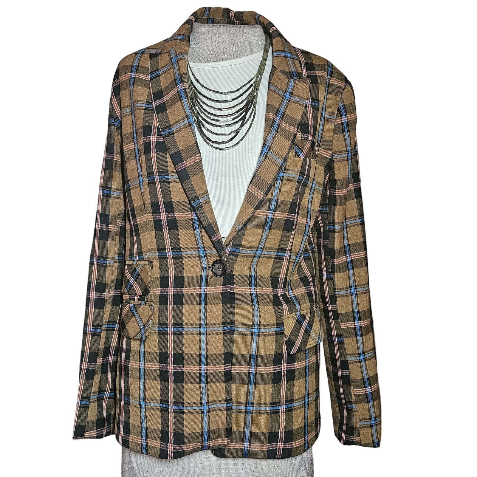 The Best Seller Plaid Blazer Jacket Size Small mmk8TOGs
