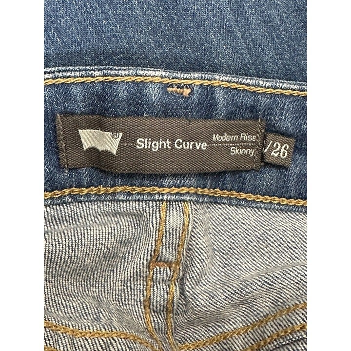 reasonable price Levi Strauss Jeans Straight Curve Skinny blue Jeans W26 L32 Modern Rise IBLChNa0H Hot Sale