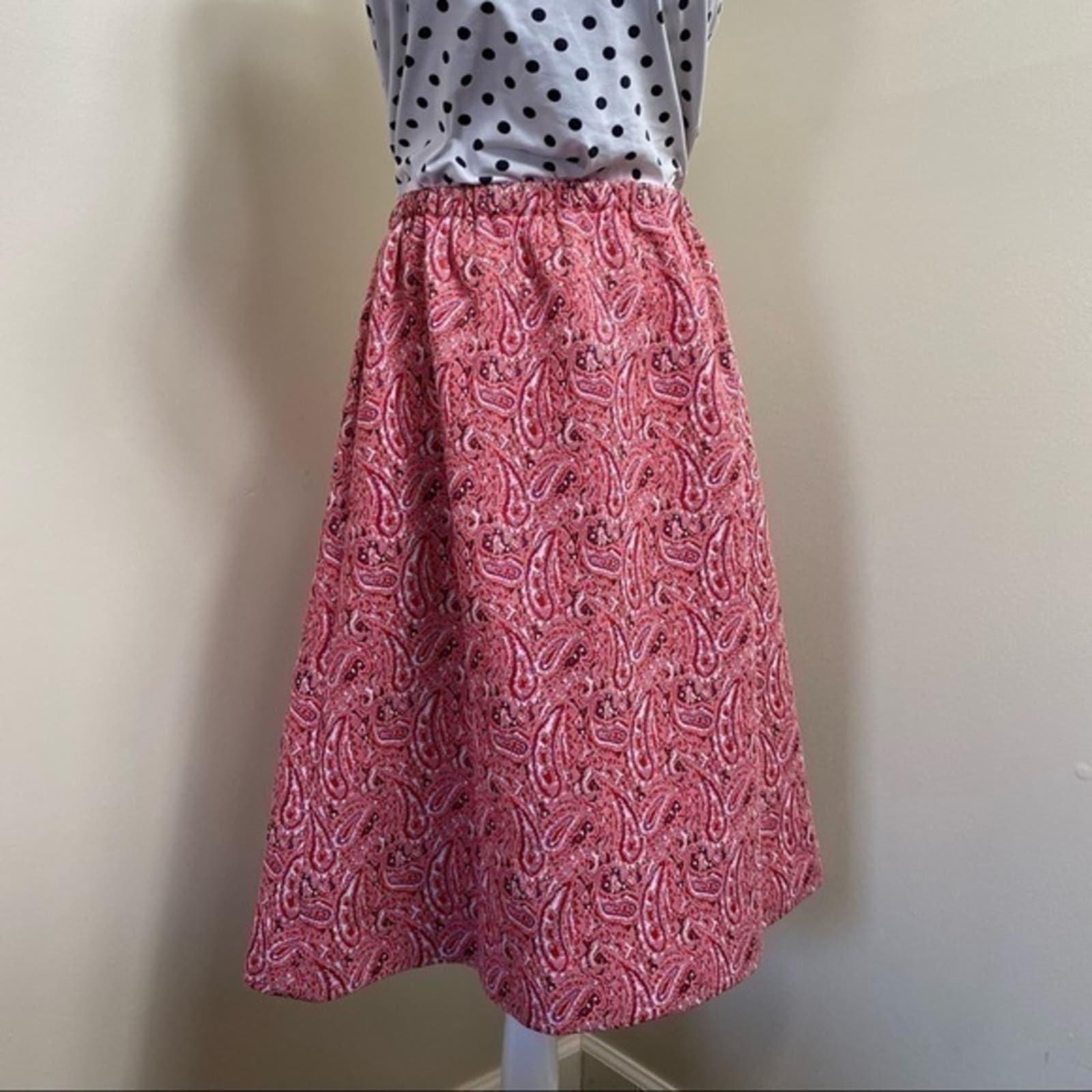Authentic Handmade 60s paisley skirt. Small medium. Lar