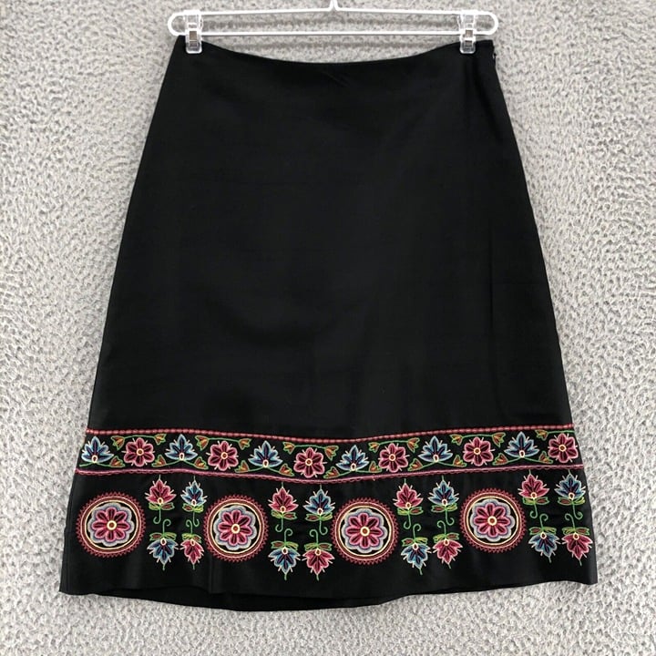 the Lowest price Ann Taylor Skirt Womens 2 Black Silk E