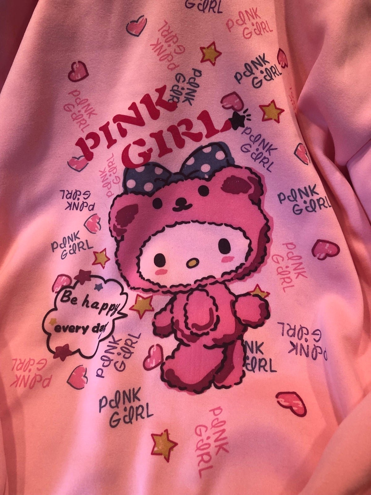 Great Hello Kitty PINK GIRL sweatshirt 5x FsS5arDLE Eve