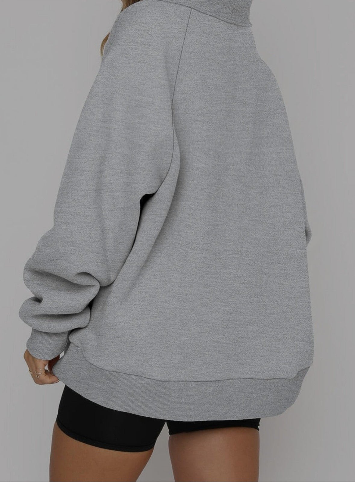 Stylish SMALL Womens Half Zip Oversized Sweatshirts Casual Quarter Zipper Hoodies oSdffQO6S Online Shop