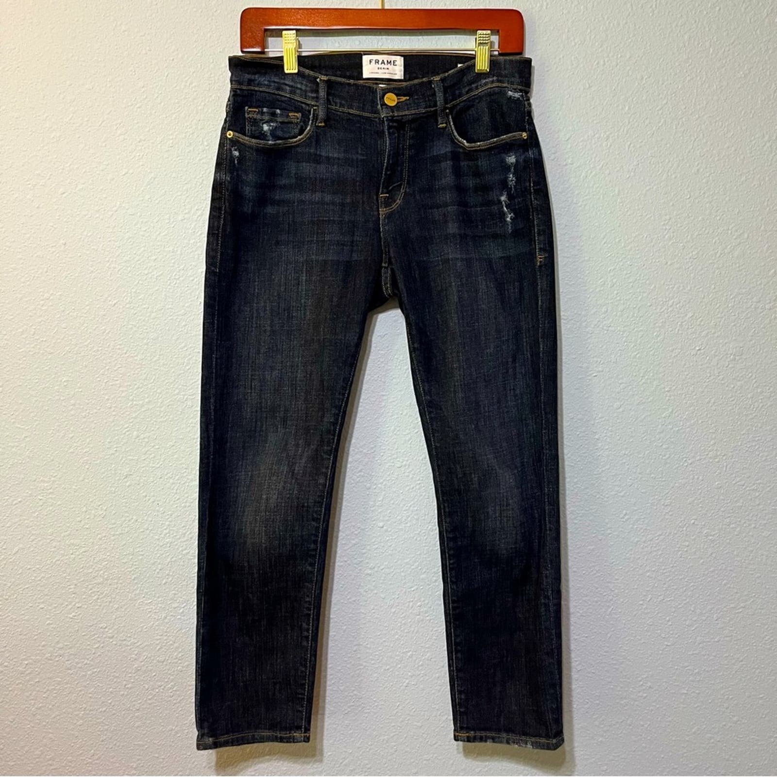 the Lowest price Frame Denim Le Garçon Crop Jeans 26 Covant Dark Wash EUC Mid Rise omdwF5lou US Outlet