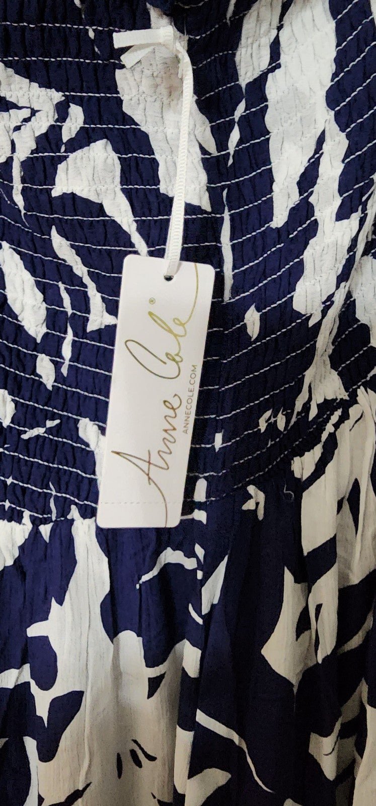 Popular NWT, Anne Cole, Smocked, Shoulder Tie, Dress Palm Coastal Collection, Size L/XL Ljpaj2iiJ outlet online shop