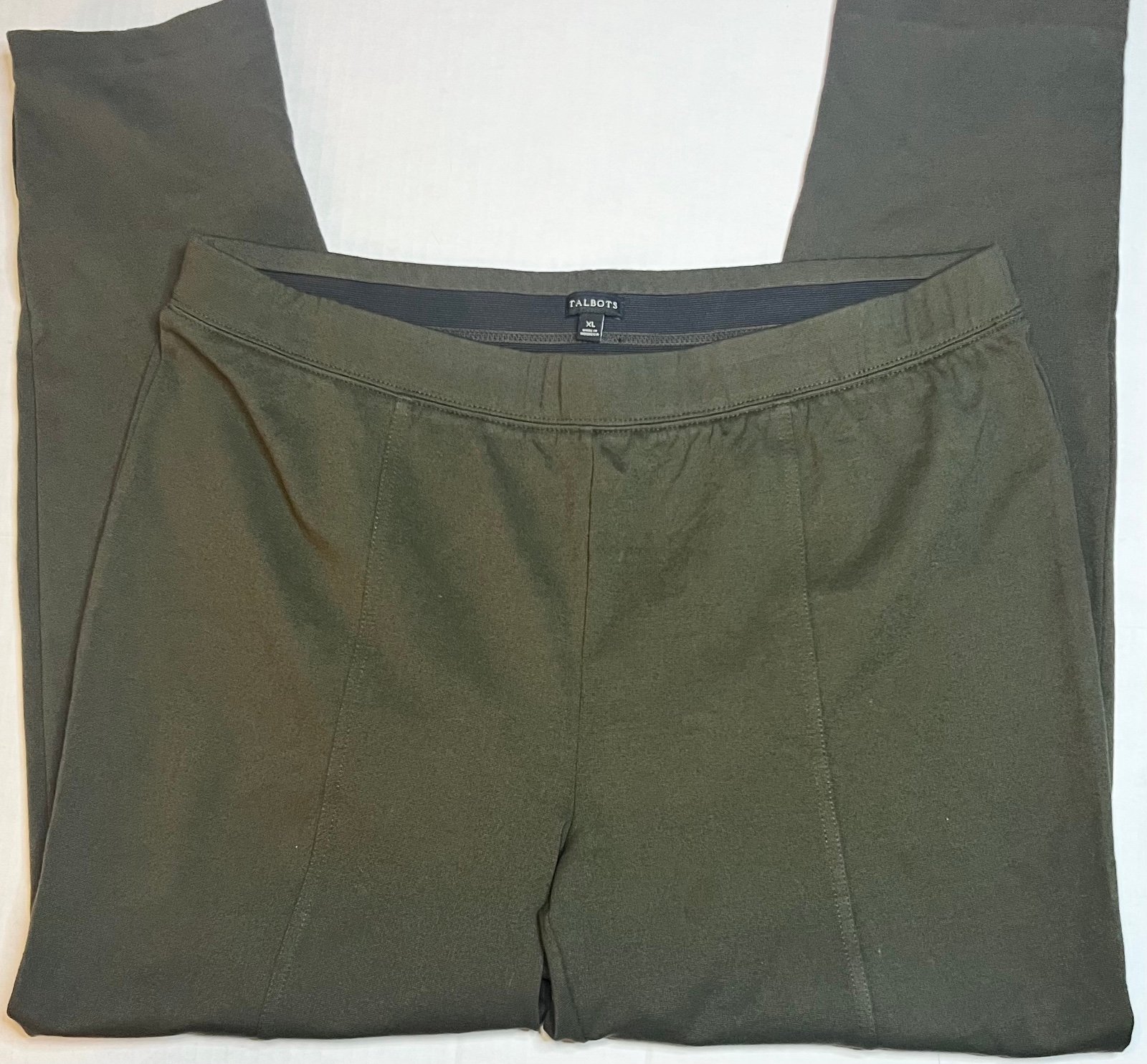save up to 70% Talbots Leggings Womens Sz XL Skinny Ankle Olive Green Pull On Snap Button Legs GrzcjYIG6 New Style