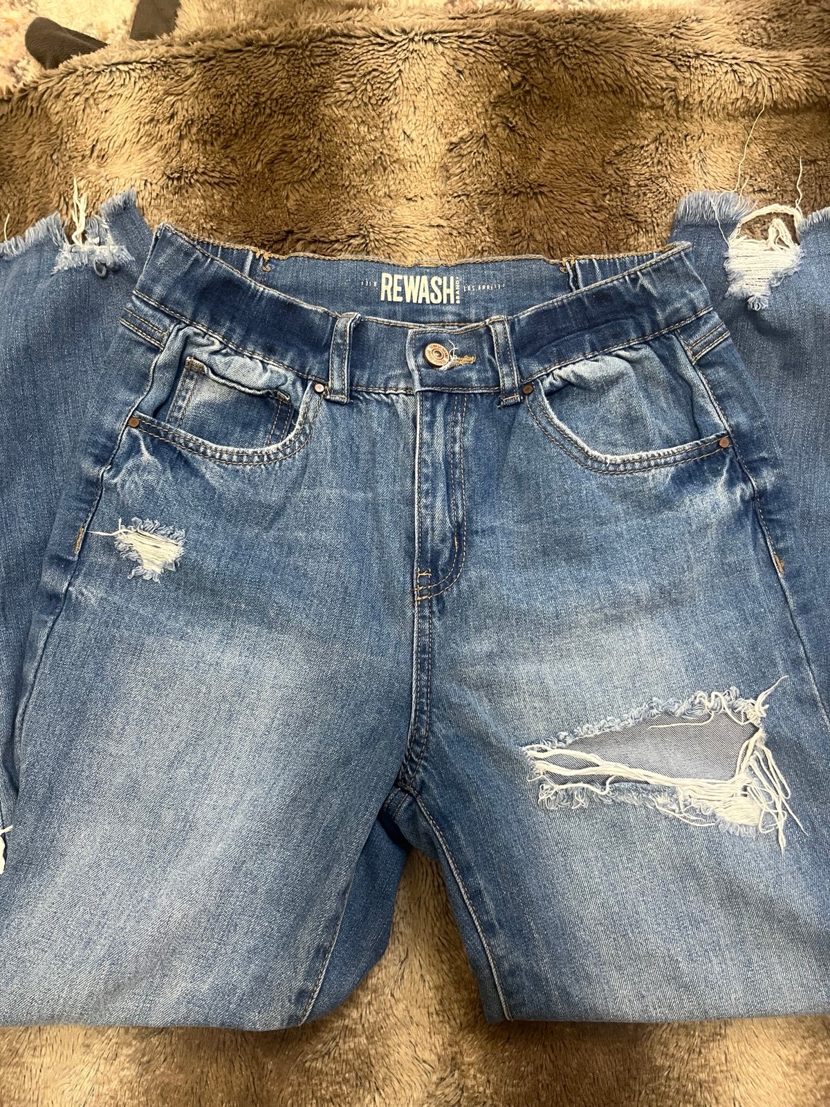 Wholesale price Distressed High Waist Mom Jeans Size 5(