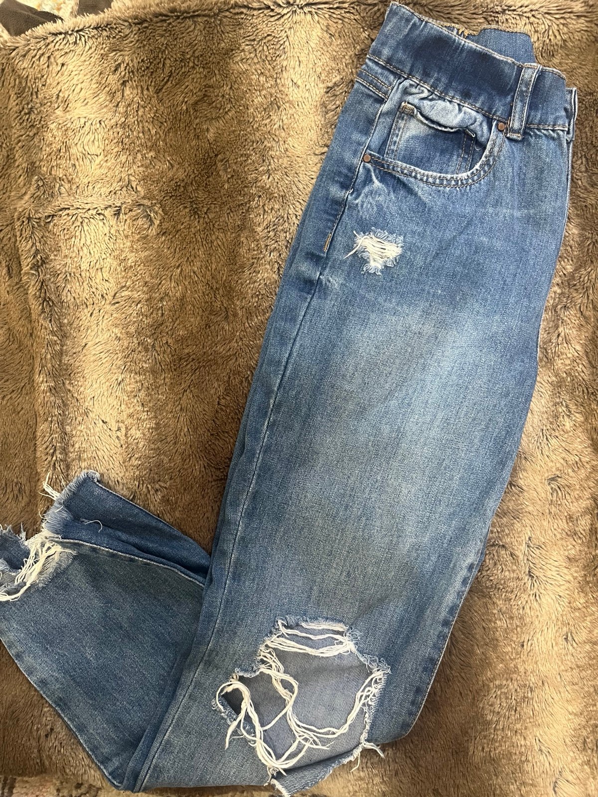 Wholesale price Distressed High Waist Mom Jeans Size 5(27)t oW2UZEOFB well sale