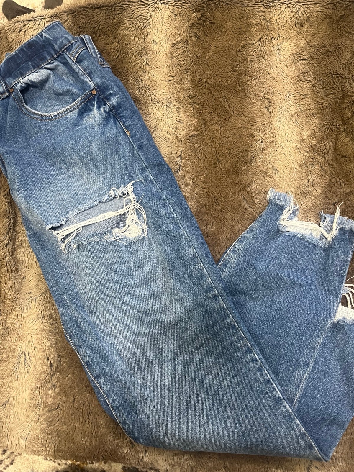 Wholesale price Distressed High Waist Mom Jeans Size 5(27)t oW2UZEOFB well sale