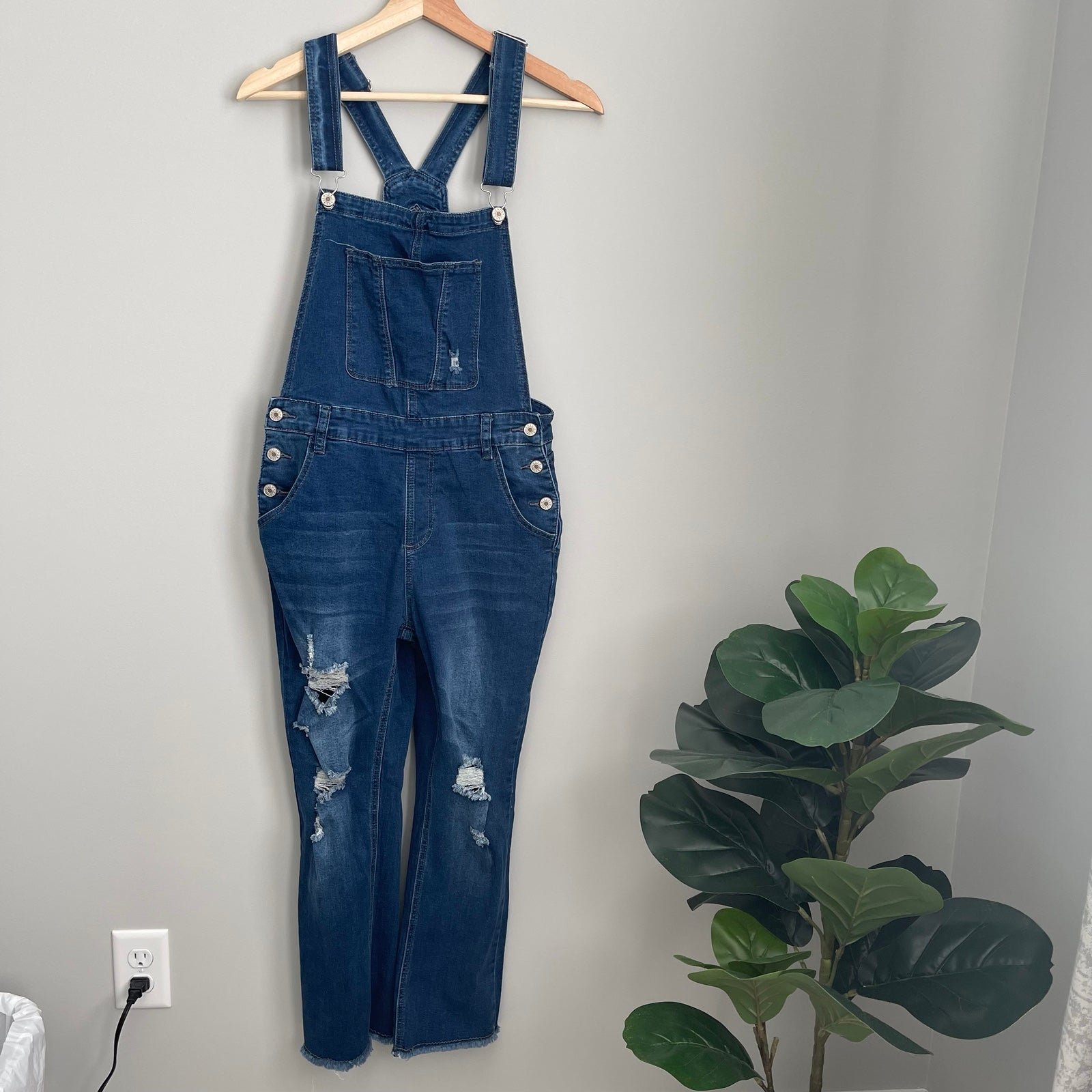 Affordable Distressed Jean Bib Overalls Small iuGXc65ac online store