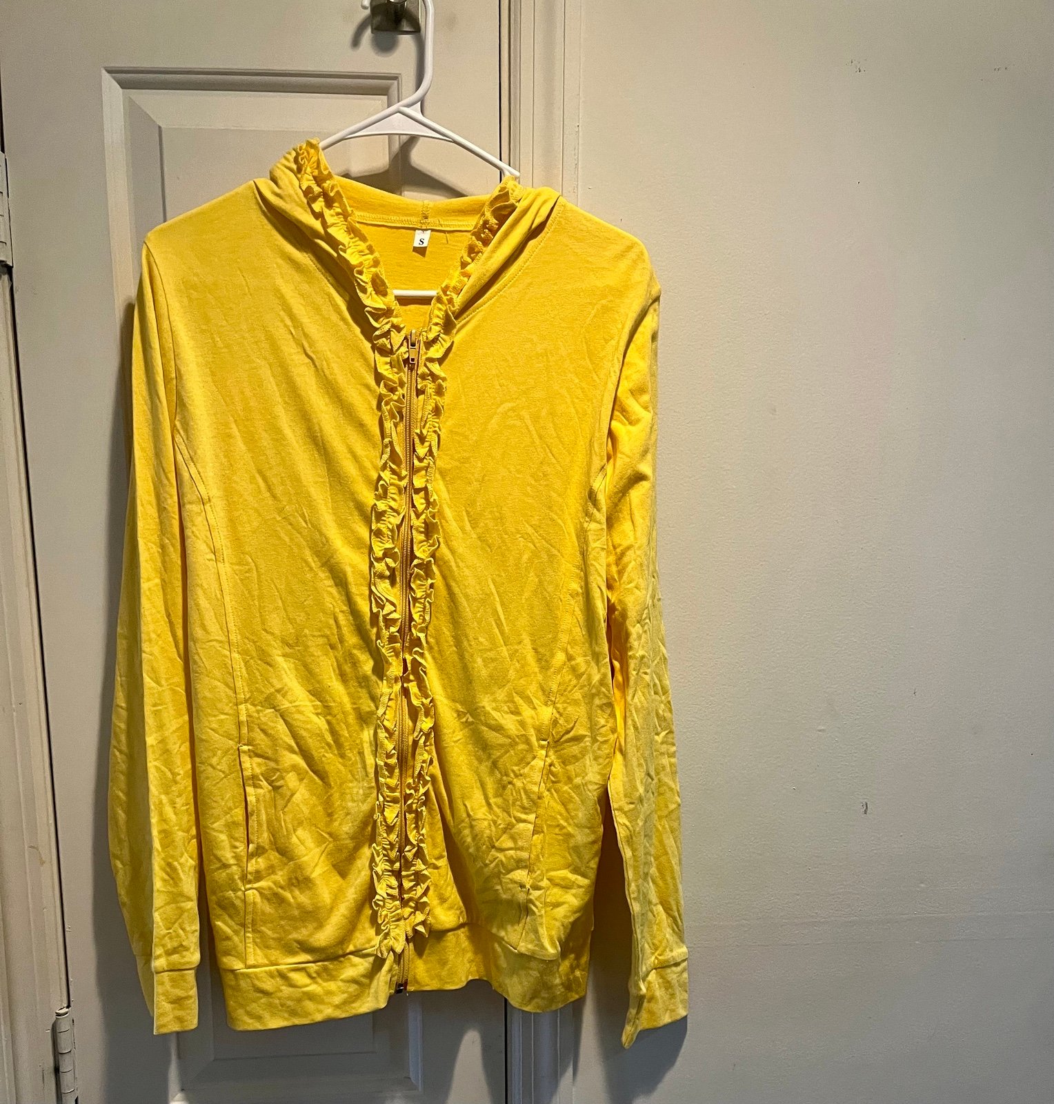 large selection Yellow lightweight sweatshirt with hood