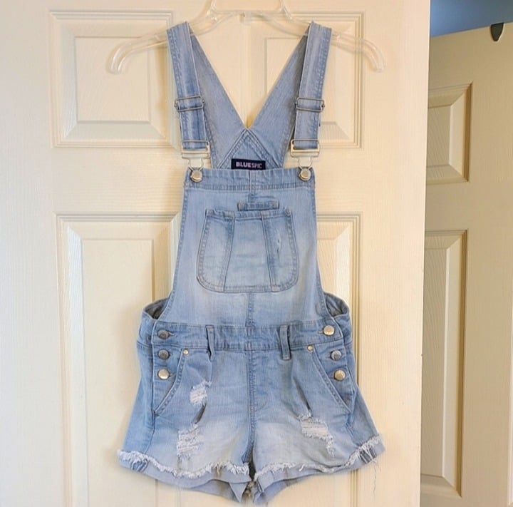 Gorgeous Blue Spice Jean Overalls Jumper Size 3 HuYTRzM
