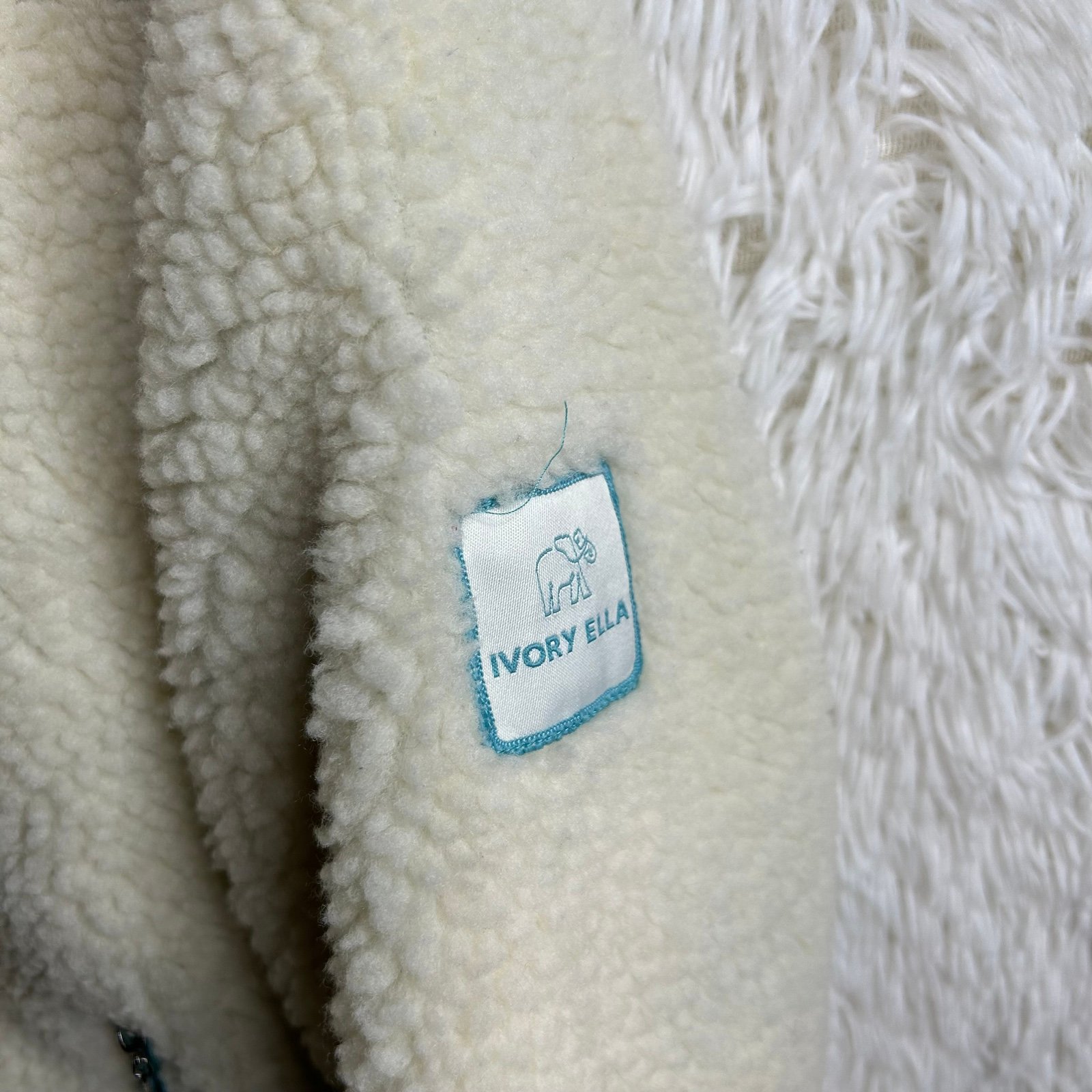 Special offer  Ivory Ella Chloe High-Pile Sherpa Fleece Full Zip Jacket Sz M Hs5wbKdFd Great