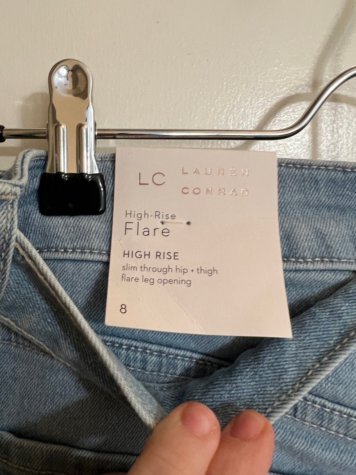 Elegant NWT LC Lauren Conrad High-Waisted Tie-Waist Flare Jeans 8 LouhgsejG Counter Genuine 
