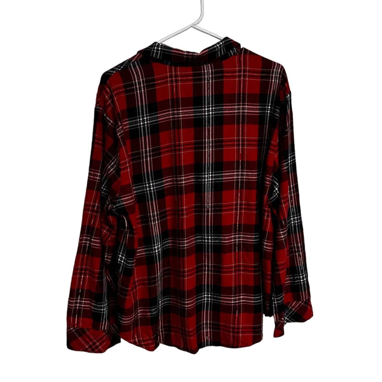 Beautiful Victoria´s Secret Buffalo Plaid Flannel Button Down Pajama Shirt Size L NoSLG1e0A on sale