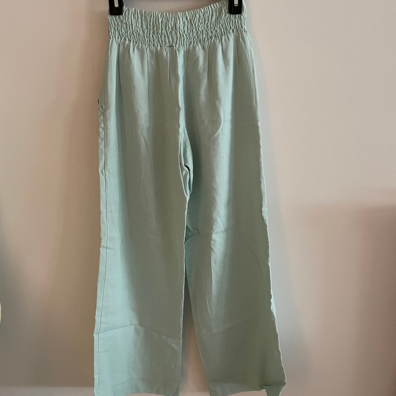 Authentic Smocked waist wide legged pants with pockets 
