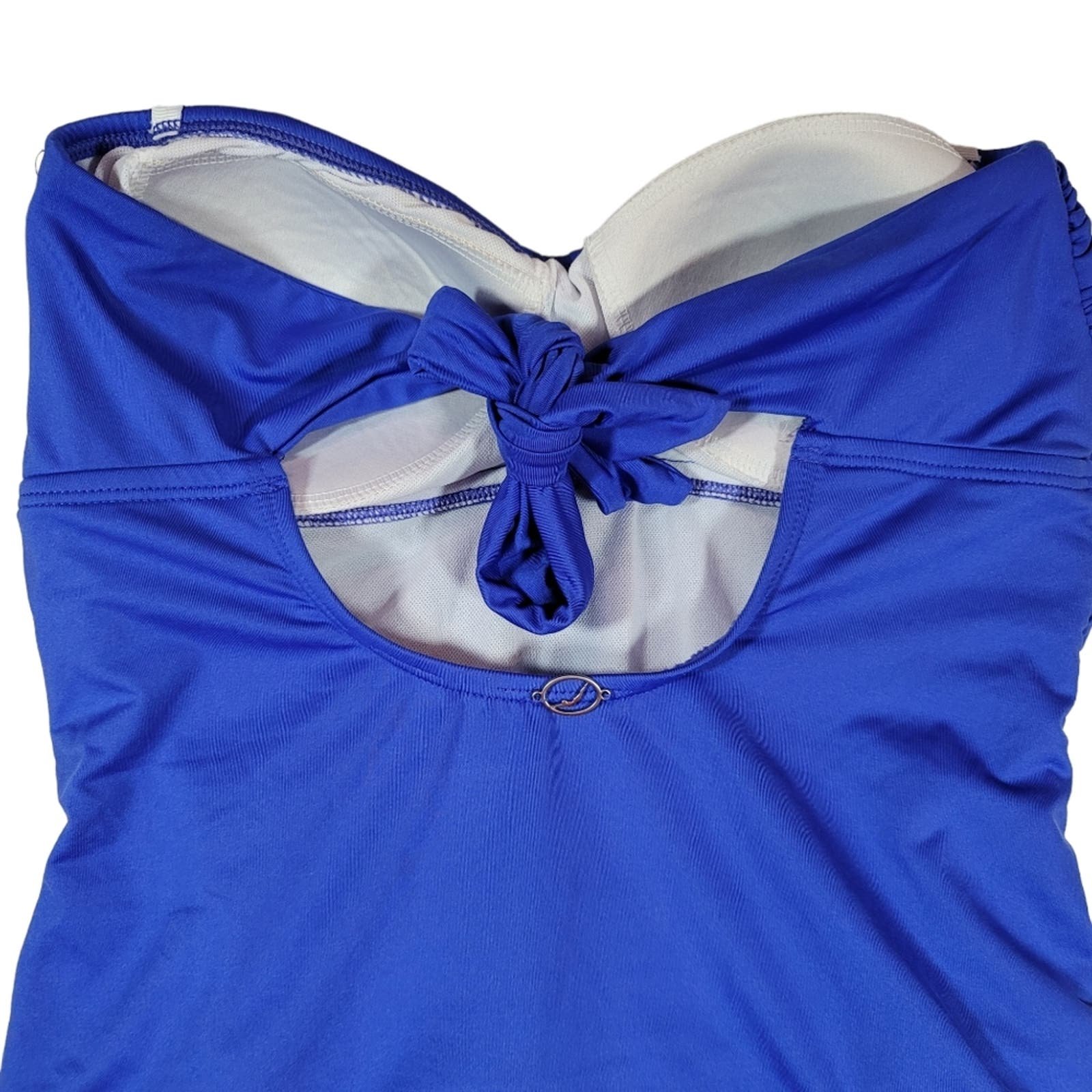 floor price Jantzen One Piece Blue Twist Top Sleeveless Swimdress Bathing Suit sz 12 I8Mfzq6tL Wholesale