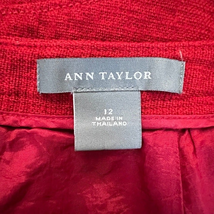 large selection Ann Taylor Pencil Skirt Womens 12 Red Button Back Solid Office Career Workwear OvC2J3PGM Buying Cheap