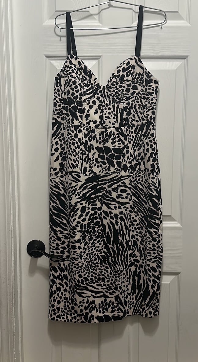 big discount Leopard Mid Length Dress kqVMNMpUe Factory