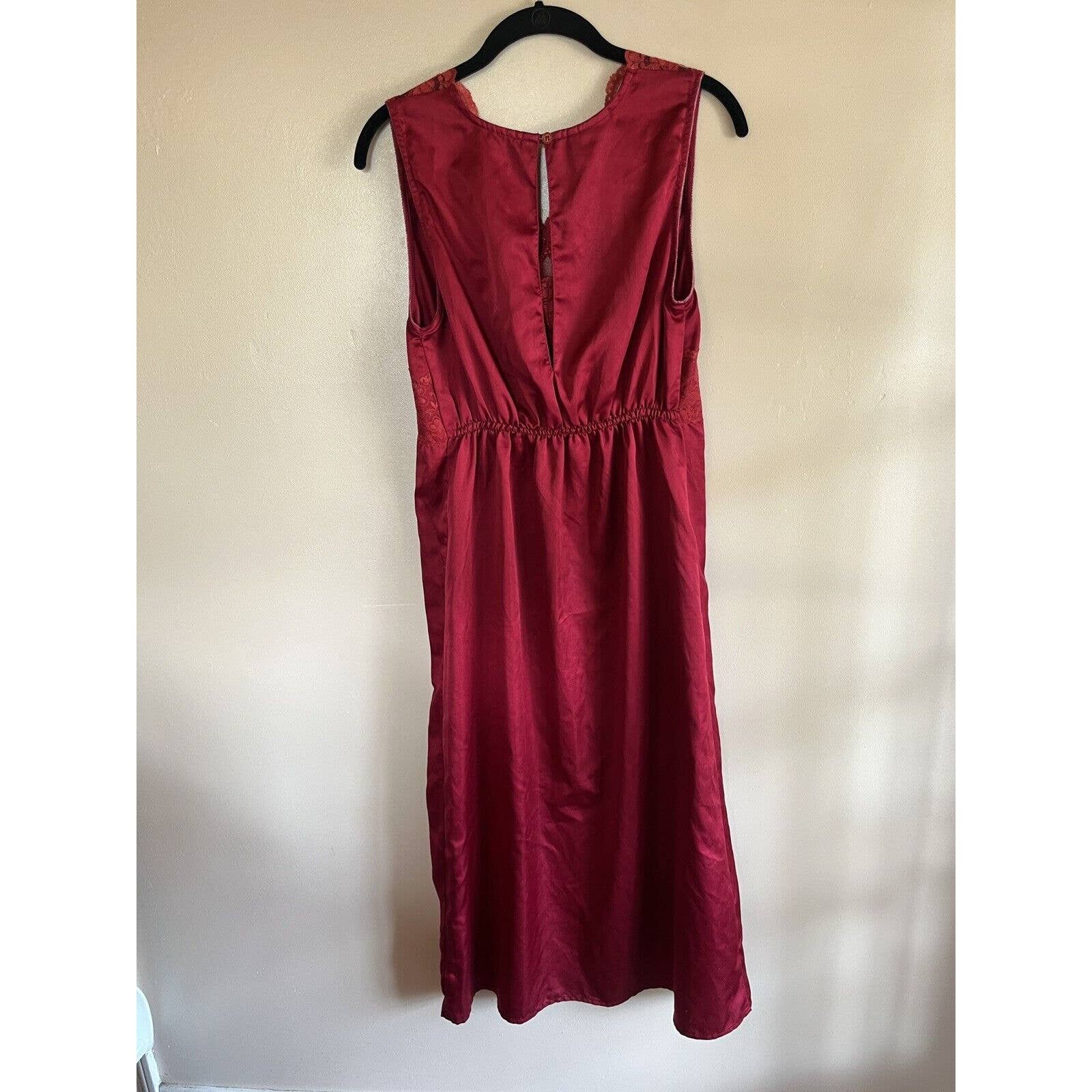 save up to 70% Vintage MEDIUM Otto Burlington Silky Lacey Nightgown Red Slip Dress Gown P7ssGjg8j outlet online shop