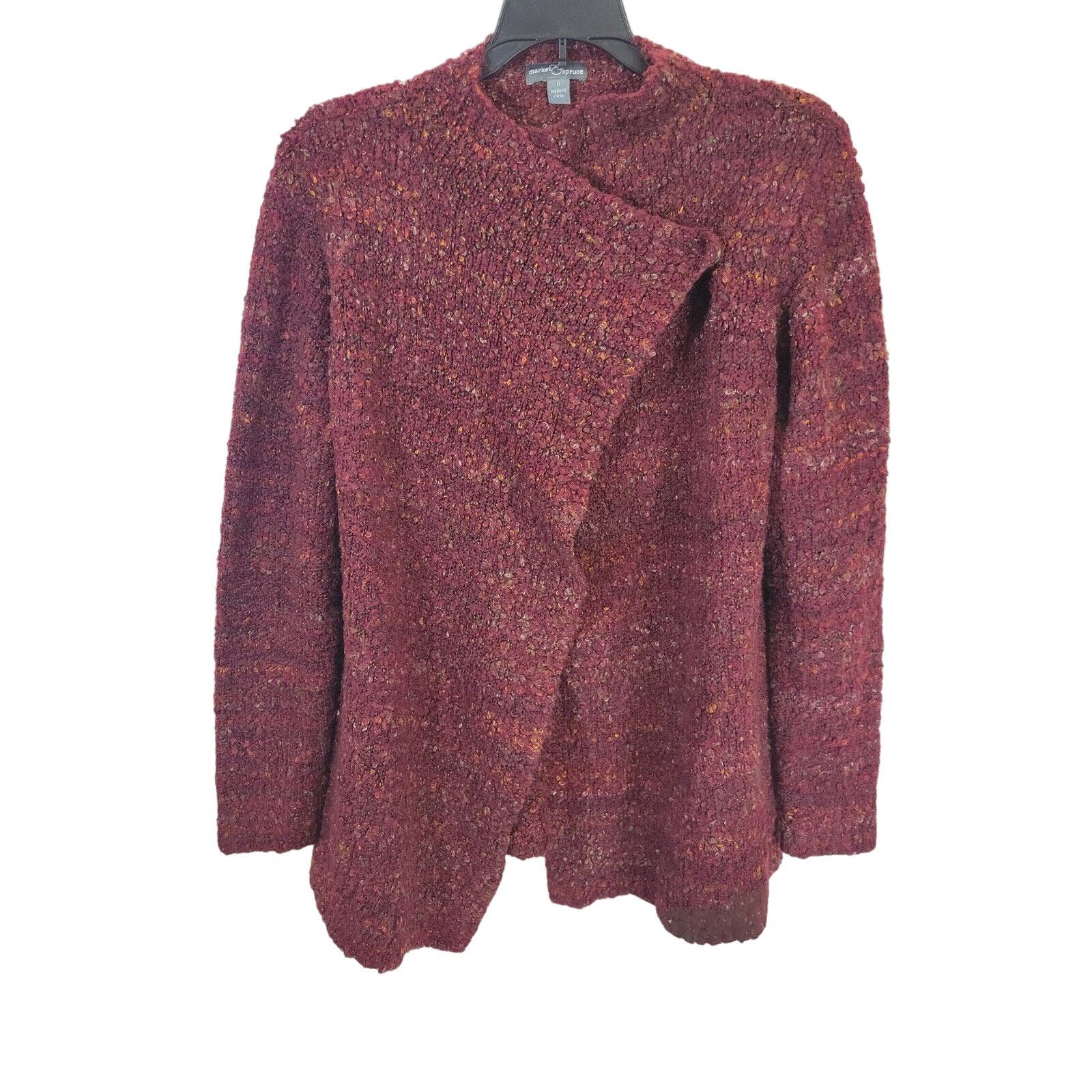 Special offer  Market & Spruce Burgundy Knit Long Sleeve Cardigan Sweater Women´s Size Large k7xQNJMBl Great