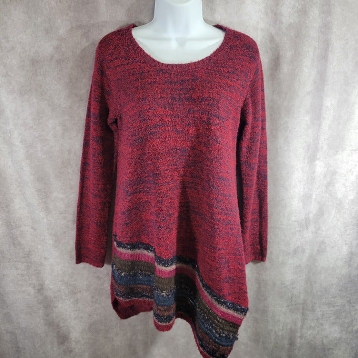 Authentic Soft Surroundings Burgundy Asymmetric Tunic Length Sweater Size Small kBYEq20RC best sale