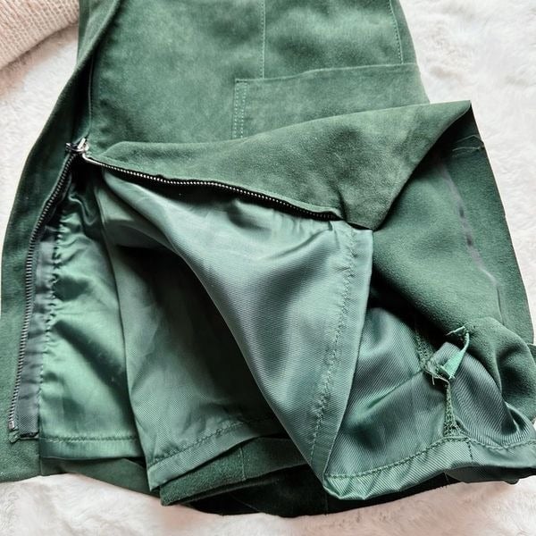the Lowest price Lord+Taylor Green Suede Mini Skirt 8 Jk0BiP8wh Store Online
