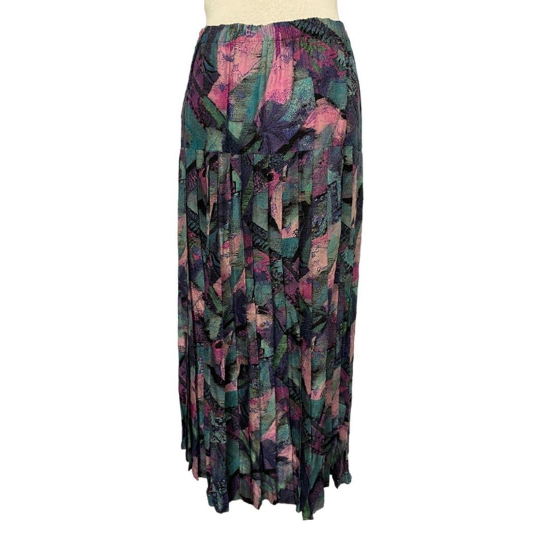 high discount MS Interpret Vintage Pleated Floral Skirt Size M OAyM5uqEv Everyday Low Prices