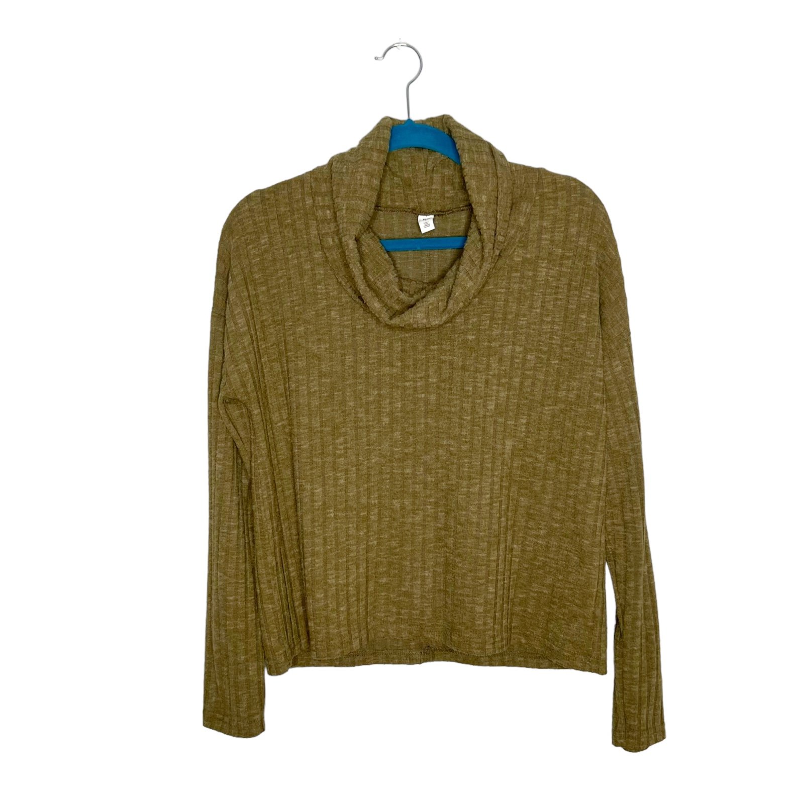 Wholesale price BP Olive Green Cozy Ribbed Knit Turtlen