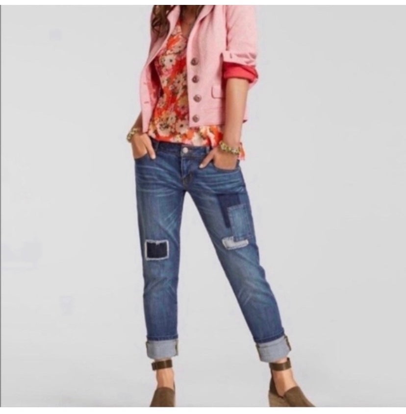 save up to 70% EUC Cabi Slim Boyfriend Patchwork Jeans Style 5308 iLzHjkCoH well sale